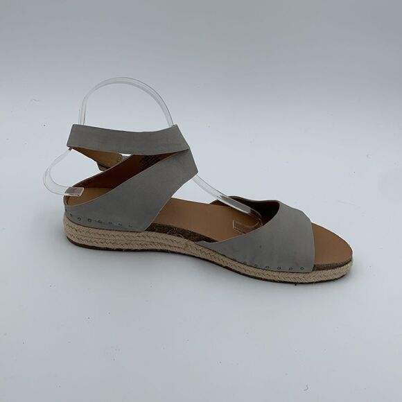 Lucky Brand Gladas leather ankle wrap open toe espadrilles sandals woman’s 11/43 - Picture 2 of 9